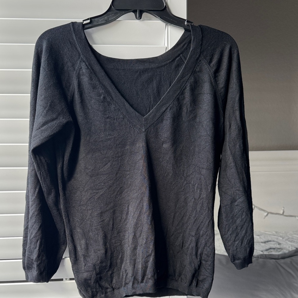 Black V-Neck Sweater